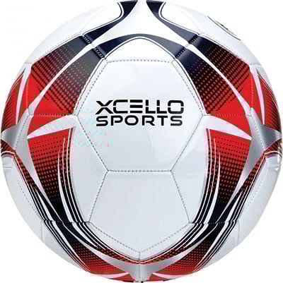 3 Soccerball - Red-Black-Silver-White