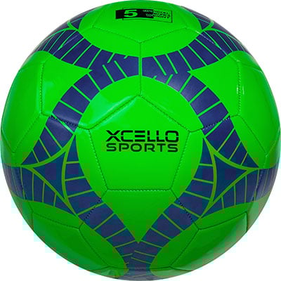6 Soccerball - STRIPES Green-Blue