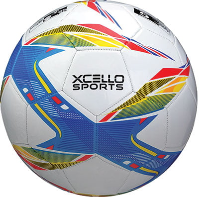8 Soccerball - Blue-Red-Yellow-White